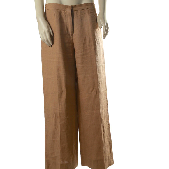 Unbranded Wool Beige Coat with MaxMara Linen Pants Set Suit Size 12 - Picture 12 of 16